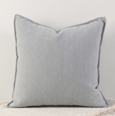Space Grey Nordic Herringbone Chenille Pillowcases 2 Pack 45x45cm for Sofa and Bed Soft Decorative Cushion Covers No Inserts Included Local Standard Fit Home Styling.