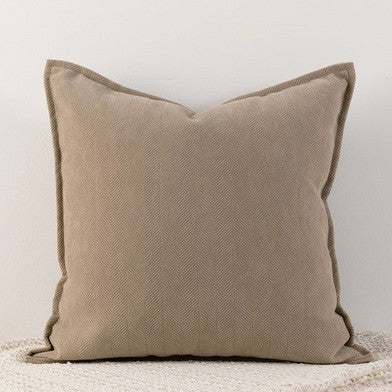 Apricot color Nordic Herringbone Chenille Pillowcases 2 Pack 45x45cm for Sofa and Bed Soft Decorative Cushion Covers No Inserts Included Local Standard Fit Home Styling.