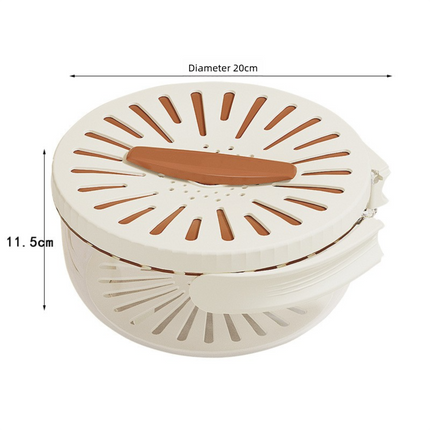 Brown large Multi-functional Fruit and Vegetable Washing Bowl with Lid and Hidden Handle Double-Layer Drainage Container for Refrigerator Storage and Outdoor Picnic Efficient Food Preservation for Local Standard Kitchens.