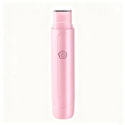Pink Electric Hair Remover for Women Dual-Head Design Wireless Rechargeable Trimmer for Bikini and Full Body Painless Grooming for Local Professionals.