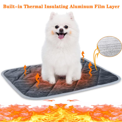 Self-Warming Pet Mat with Heat Reflective Technology for Dogs and Cats Waterproof No Electricity Needed Comfortable Winter Pad for Local Pet Owners(72*115cm).