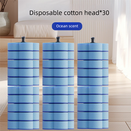 Disposable Toilet Brush Refills – 30-Pack Replacement Heads with Built-in Cleaning Solution, Odor-Resistant & Deep-Cleaning Sponge Design.