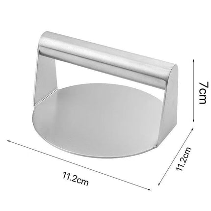 2-PCS Stainless Steel Meat Press Mold 11.2cm Diameter for Burger Patties, Steak, Dough & Rice Rolls – Heavy-Duty Kitchen Tool.