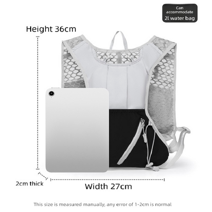 Green and yellow Lightweight Hydration Backpack with 2L Water Bladder Compartment – Ideal for Running, Cycling, Hiking, and Outdoor Activities.