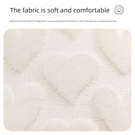 2-PCS Red 45x45cm Heart Pattern Plush Pillow Cover with Insert – Soft Textured Decorative Cushion for Living Room or Bedroom.