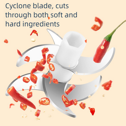 2-Leaf blade Blue Wireless Electric Garlic Chopper 300ml Portable Mini Food Processor USB Rechargeable for Baby Food and Dipping Sauce Essential Local Kitchen Tool.