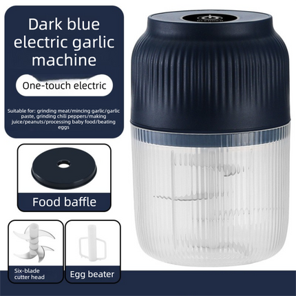 320ml Wireless Electric Garlic Crusher with 6-Blade Blade and Whisk Attachment – Compact Kitchen Chopper for Minced Garlic, Meat, Vegetables & Baby Food.