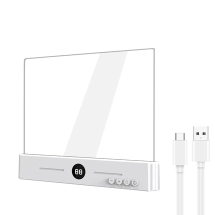 White LED Flat Panel Reading Light with 99m Timer 3 Color Modes Stepless Dimming Rechargeable Eye Protection Book Light for Bedside Dormitory Local Standard.