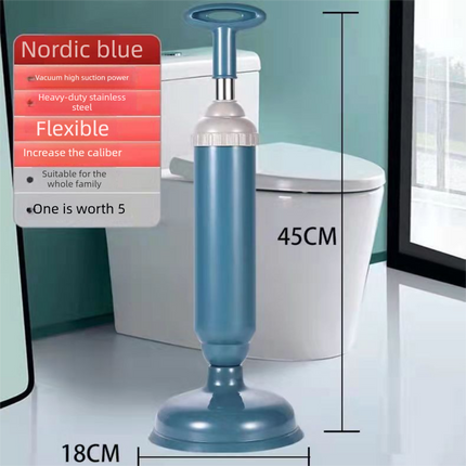 Green High-Pressure Toilet Plunger with Vacuum Seal – Powerful Drain Unclogger for Toilets, Sinks & Drains (45cm).