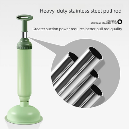 Green High-Pressure Toilet Plunger with Vacuum Seal – Powerful Drain Unclogger for Toilets, Sinks & Drains (45cm).