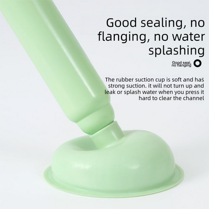 Green High-Pressure Toilet Plunger with Vacuum Seal – Powerful Drain Unclogger for Toilets, Sinks & Drains (45cm).