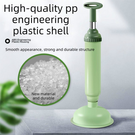 Green High-Pressure Toilet Plunger with Vacuum Seal – Powerful Drain Unclogger for Toilets, Sinks & Drains (45cm).