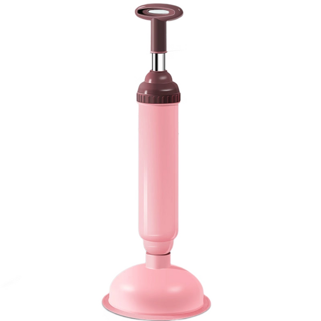 Pink High-Pressure Toilet Plunger with Vacuum Seal – Powerful Drain Unclogger for Toilets, Sinks & Drains (45cm).