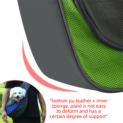 Black Portable Pet Sling Backpack for Small Dogs and Cats – Size S with Breathable Mesh Design.