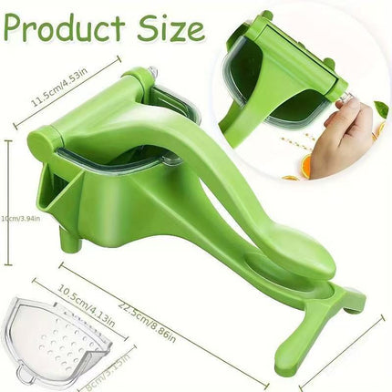 2-PCS Manual Citrus Juicer with Removable Filter – Compact Kitchen Tool for Fresh Fruit Juicing and Garlic Crushing, Ideal for Home Use.