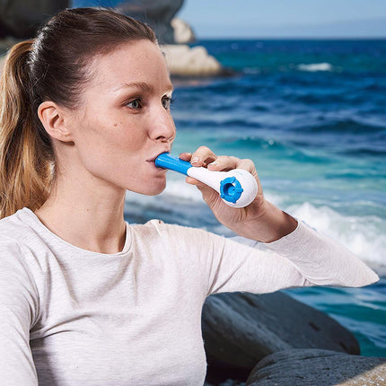 Black The Breather – Adjustable Inhalation Resistance Trainer for Breath Control and Lung Capacity Practice.
