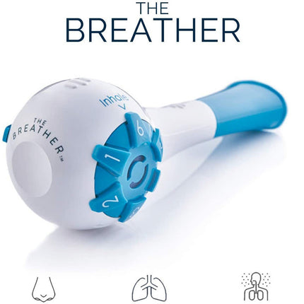 Black The Breather – Adjustable Inhalation Resistance Trainer for Breath Control and Lung Capacity Practice.