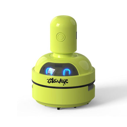 Green Compact Desktop Vacuum Cleaner – Rechargeable Mini Dust Collector for Eraser Shavings, Pencil Shavings, Paper Scraps, and Fine Debris.