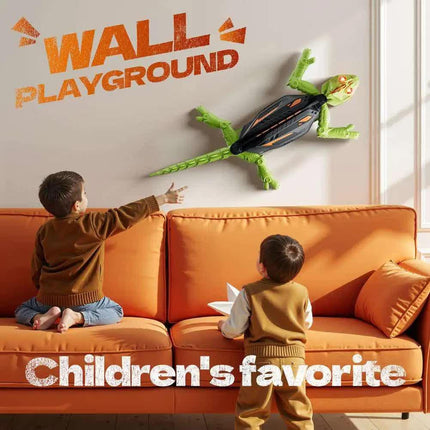 RC Wall Climbing Gecko Toy Anti-Gravity Remote Control Lizard with LED Eyes 360 Stunt Rotation Rechargeable Animal Gift for Kids.