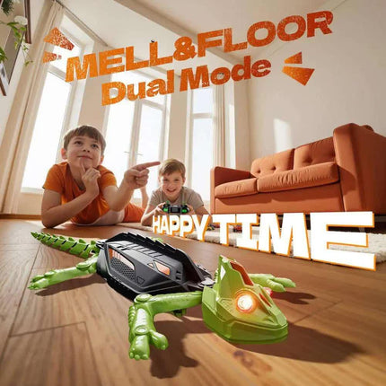 RC Wall Climbing Gecko Toy Anti-Gravity Remote Control Lizard with LED Eyes 360 Stunt Rotation Rechargeable Animal Gift for Kids.