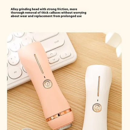 Electric Foot Callus Remover Rechargeable Pedicure Tool with 3 Grinding Heads Portable Dead Skin Exfoliator Peach Pink.