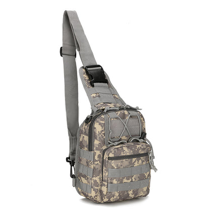 Tactical Sling Bag ACU Camo 600D Waterproof Crossbody Backpack MOLLE EDC Shoulder Pack for Hiking Camping.