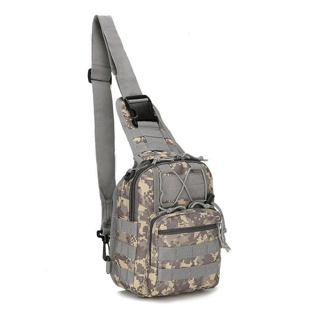 Tactical Sling Bag ACU Camo 600D Waterproof Crossbody Backpack MOLLE EDC Shoulder Pack for Hiking Camping.