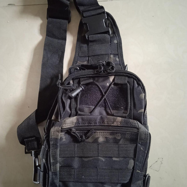 Tactical Sling Bag Multicam Black CP Camo 600D Waterproof Crossbody Backpack MOLLE EDC Shoulder Pack.