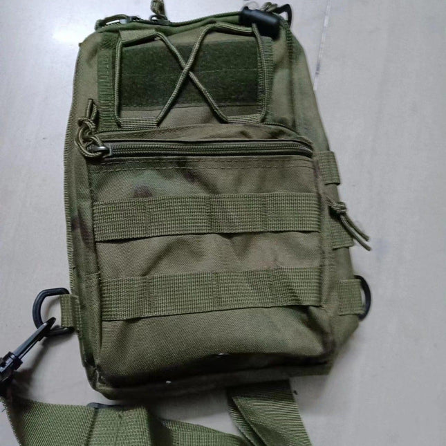 Tactical Sling Bag FG Foliage Green Camo 600D Waterproof Crossbody Backpack MOLLE EDC Shoulder Pack.