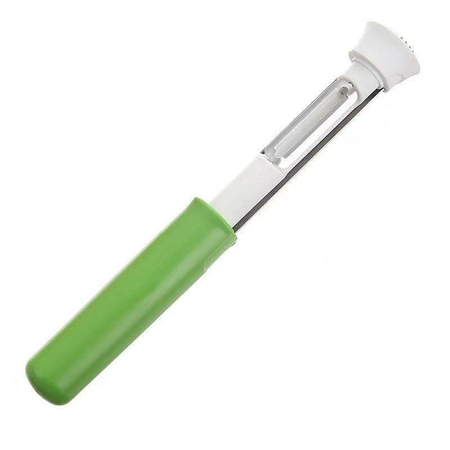 2-in-1 Apple Corer & Peeler Stainless Steel Fruit Prep Tool Kitchen Gadget Green.