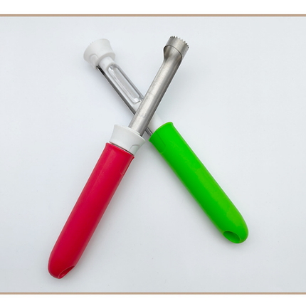 2 PCS 2-in-1 Apple Corer & Peeler Stainless Steel Fruit Prep Tool Red & Green Set Kitchen Gadget.