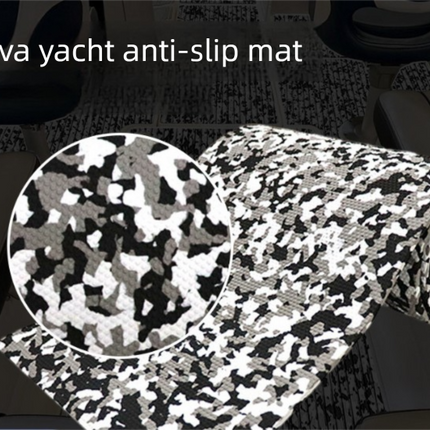 Camouflage EVA Foam Boat Flooring Sheet Self Adhesive Marine Decking Mat Non Slip Grip Roll for Jet Ski Kayak & RV (Black White Camo, 250cm x 26cm).