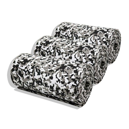 Camouflage EVA Foam Boat Flooring Sheet Self Adhesive Marine Decking Mat Non Slip Grip Roll for Jet Ski Kayak & RV (Black White Camo, 250cm x 26cm).