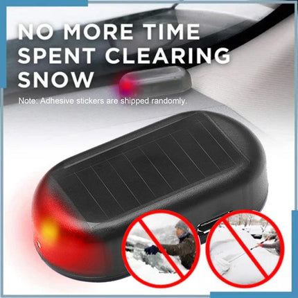Solar Powered Car Antifreeze Snow Removal Device Electromagnetic Windshield De-icer Anti-Fog Frost Tool for Winter Driving.