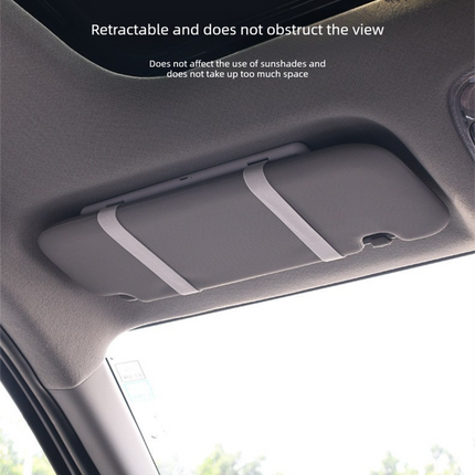 Car Visor Vanity Mirror with Dual Colour LED Lights Rechargeable Sun Visor Makeup Mirror Dimmable Dual Touch Control (White).