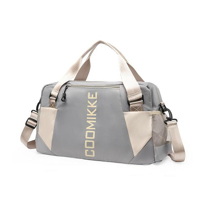 Large Travel Duffle Bag Gym Sports Weekender with Shoe Compartment Wet Pocket Lightweight Carry On Luggage Bag (Grey).