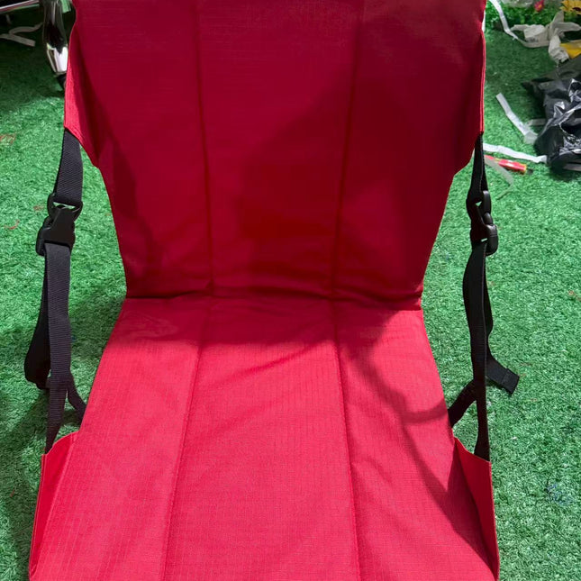 Portable Folding Stadium Seat Cushion with Back Support Lightweight Outdoor Chair for Camping Concerts Hiking Beach Bleachers Red.