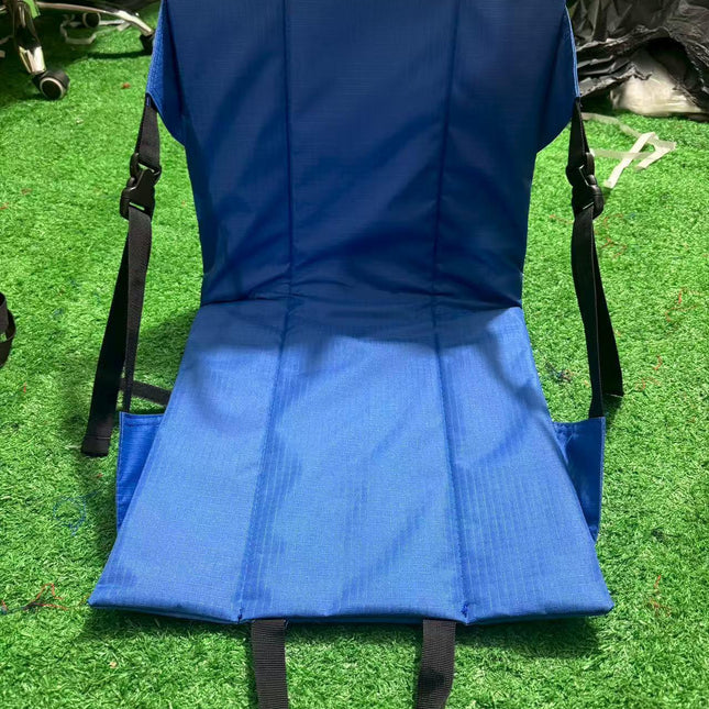 Portable Folding Stadium Seat Cushion with Back Support Lightweight Outdoor Chair for Camping Concerts Hiking Beach Bleachers Royal Blue.