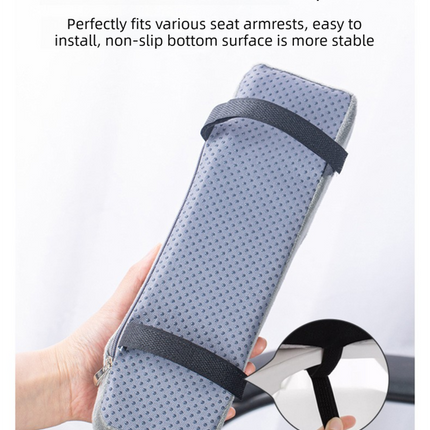 A pair of Ergonomic Chair Armrest Pads High Density Foam Elbow Support Cushion Pink Curved Design for Office & Gaming Chairs Relief Pressure Non-Slip Cover.