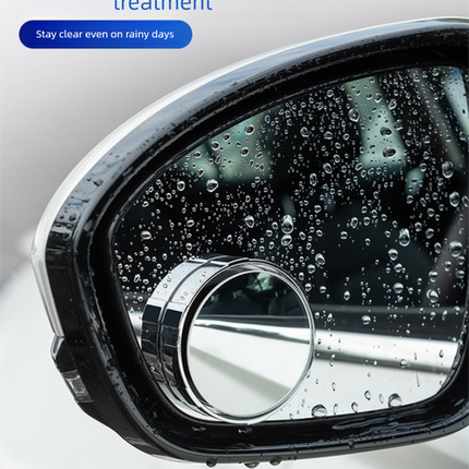 2Pcs Car Blind Spot Mirrors Suction Cup Vacuum Adsorption 360 Adjustable Round Rear View Convex Mirror Waterproof Sliver Frame for Cars SUVs.