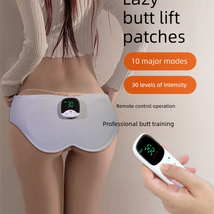 Electric Hip Trainer EMS Muscle Stimulator Buttock Lifting Belt with Remote Control 10 Modes 30 Intensity Levels Rechargeable Home Gym Workout.