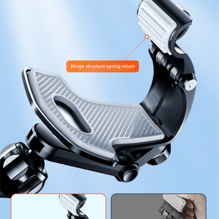 Universal Dashboard Car Phone Holder 360° Rotating Clip Mount HUD Design Anti-Slip Cradle for 4-7.2 Inch Smartphones GPS Navigation.