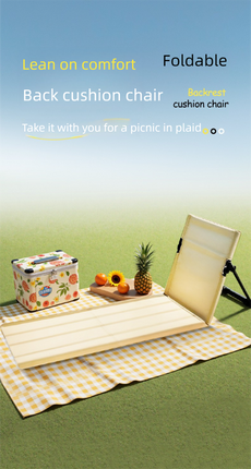 Portable Ground Chair with Back Support - Foldable Outdoor Floor Seat with Sturdy Iron Frame - Dark Green Oxford Fabric for Picnics, Festivals & Camping.