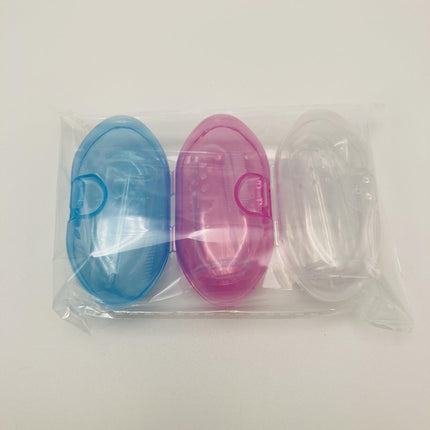 3 PCS Soft Silicone Pet Finger Toothbrush - Gentle Dental Care & Gum Massager for Dogs & Cats - Breath Freshener Cleaning Kit (Blue, Pink, Clear).