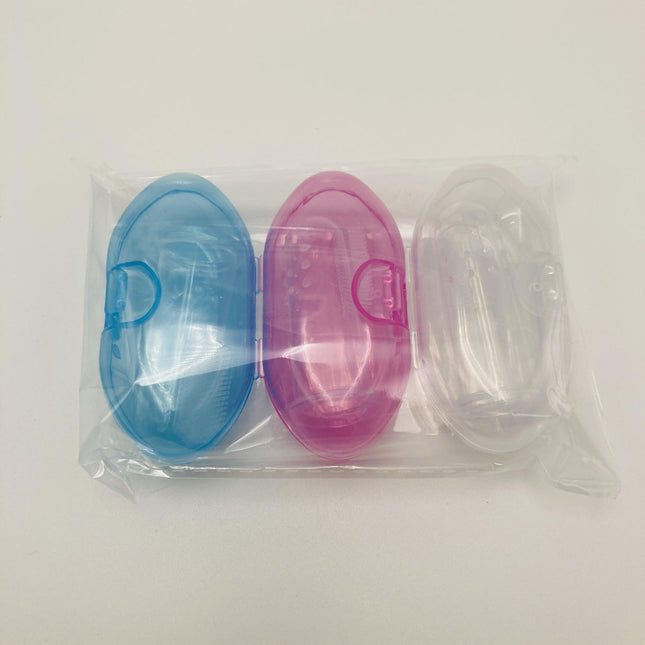 3 PCS Soft Silicone Pet Finger Toothbrush - Gentle Dental Care & Gum Massager for Dogs & Cats - Breath Freshener Cleaning Kit (Blue, Pink, Clear).