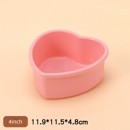 4 Inch Heart Shaped Silicone Cake Mould - Small Non-Stick Pink Baking Pan for Mini Bento Cakes, Jelly & Mousse - Heat Resistant Food Grade Tray (11.9cm).