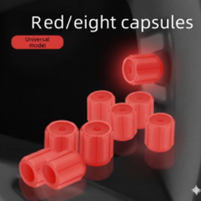 Universal Luminous Tyre Valve Caps 8 PCS Red Glow in Dark Dust Covers for Cars Motorbikes & Bicycles Easy Install.