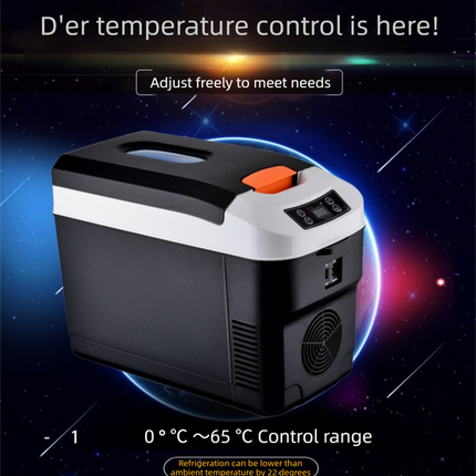 10L Portable Electric Cooler & Warmer Car Fridge with Digital Display 12V/240V Dual Power for Camping Road Trips & Home Office Brown.