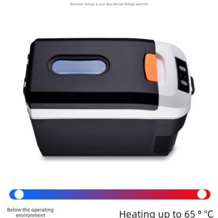 10L Portable Electric Cooler & Warmer Car Fridge with Digital Display 12V/240V Dual Power for Camping Road Trips & Home Office Brown.