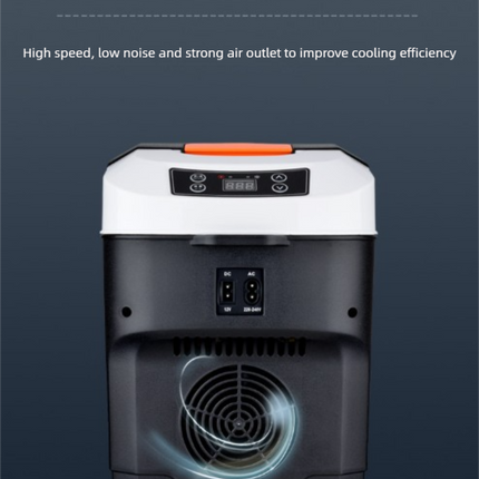 10L Portable Electric Cooler & Warmer Car Fridge with Digital Display 12V/240V Dual Power for Camping Road Trips & Home Office Brown.